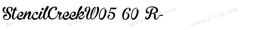 StencilCreekW05 60 R字体转换